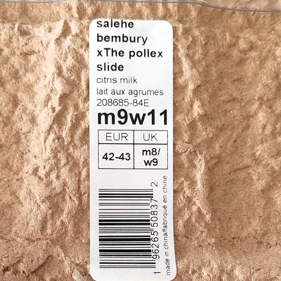 Salehe Bembury X  Crocs Pollex Slide "Citrus Milk" - M9 W11 - Picture 3 of 3